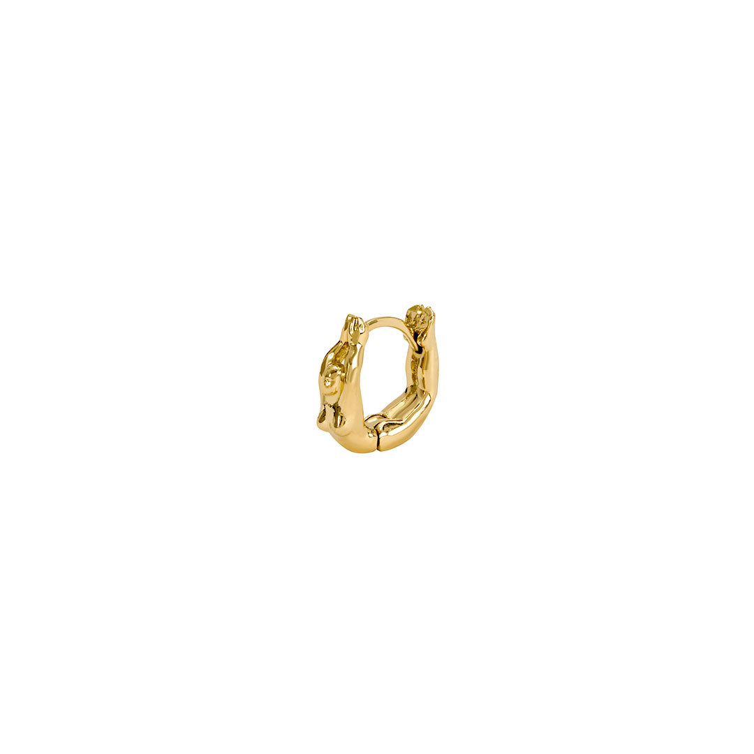 Paola Vilas female body hoop piercing in 18k gold