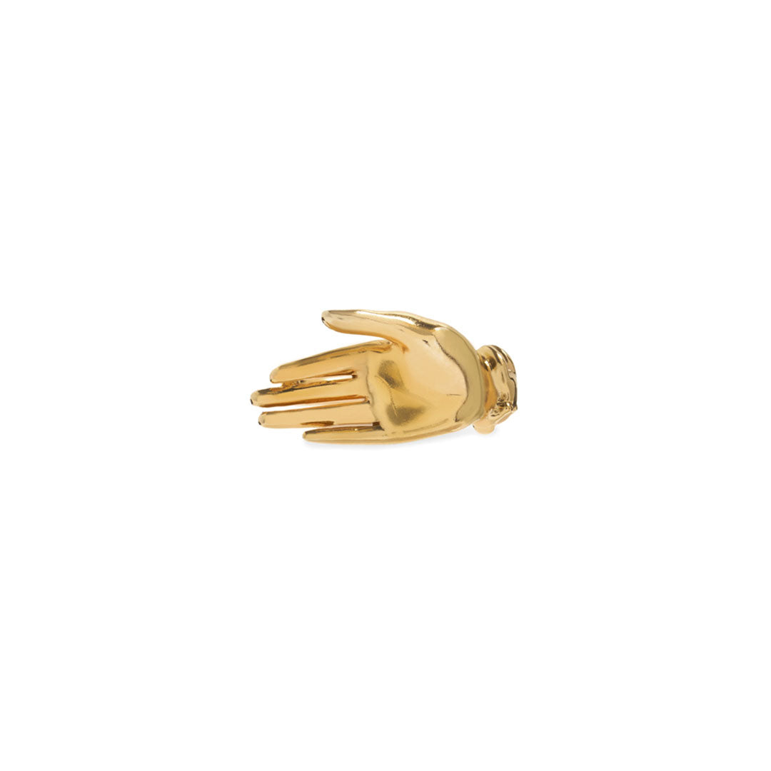 Palm ring in sterling silver with 18k gold plating