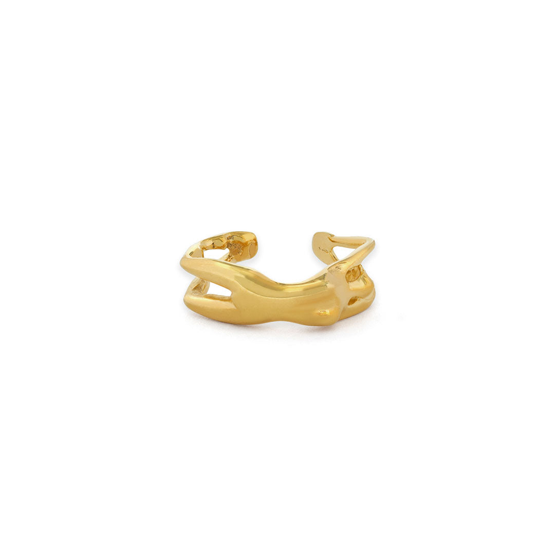 Paola Vilas woman’s body ring in sterling silver with 18k gold plating