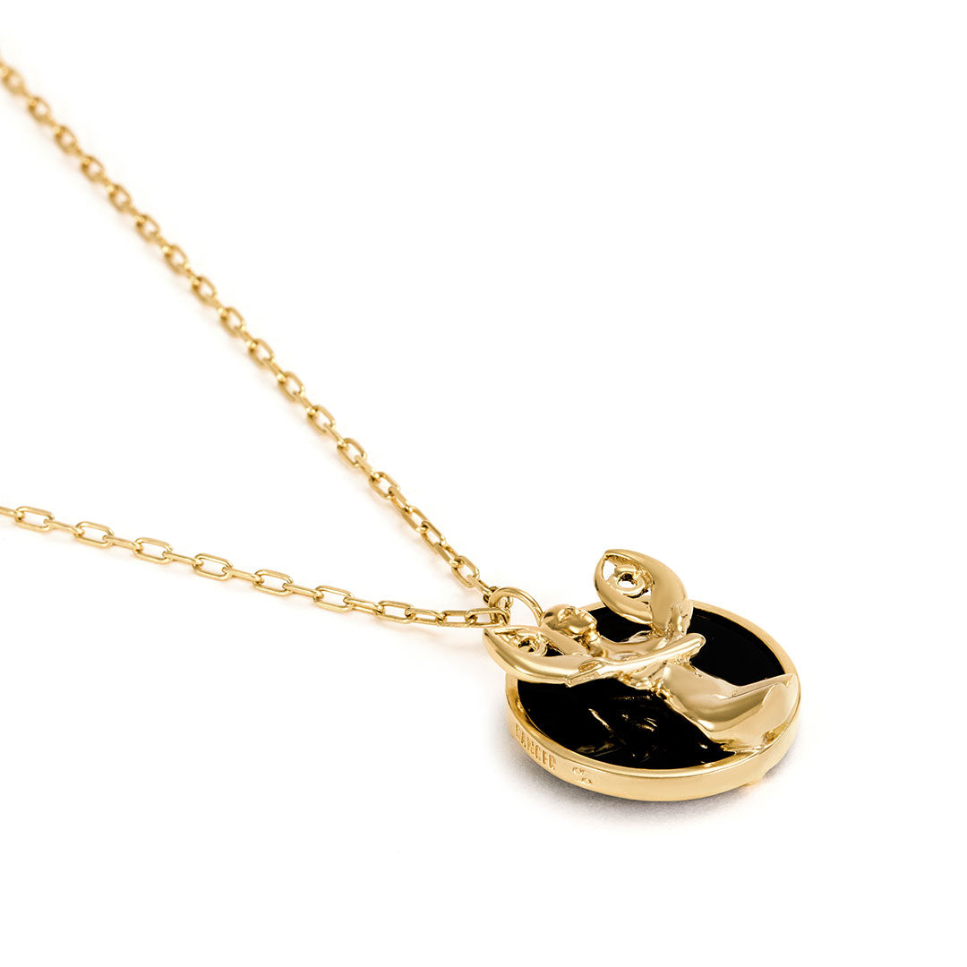 Paola Vilas zodiac necklace of Cancer in sterling silver with 18k gold plating