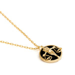 Paola Vilas zodiac necklace of Libra in sterling silver with 18k gold plating