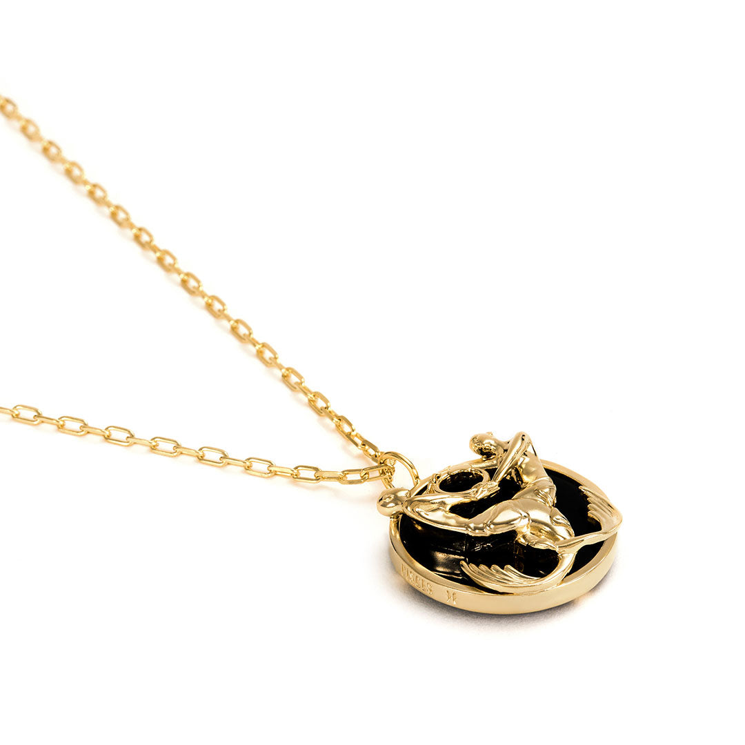 Paola Vilas zodiac necklace of Pisces in sterling silver with 18k gold plating