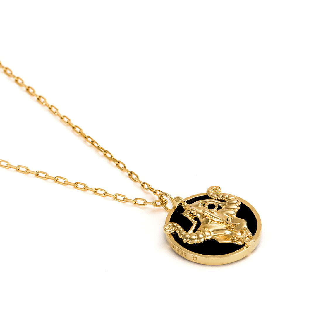 Paola Vilas zodiac necklace of Taurus in sterling silver with 18k gold plating
