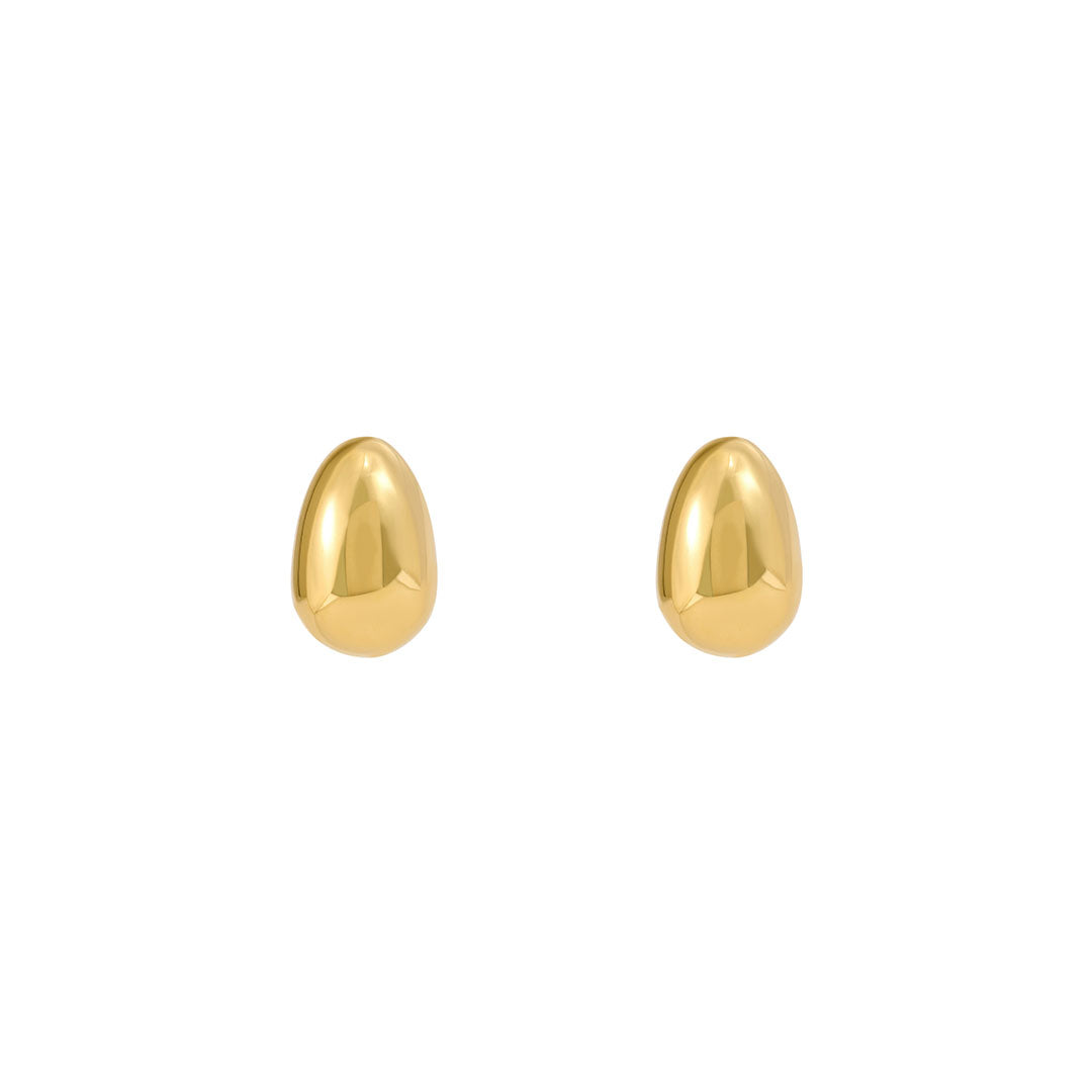 Paola Vilas egg earring in sterling silver with 18k gold plating