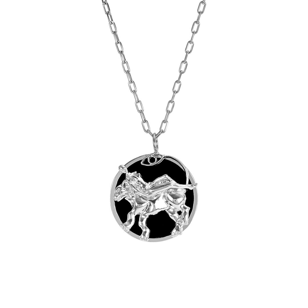 Leo sign necklace in sterling silver
