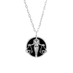 Libra sign necklace in sterling silver