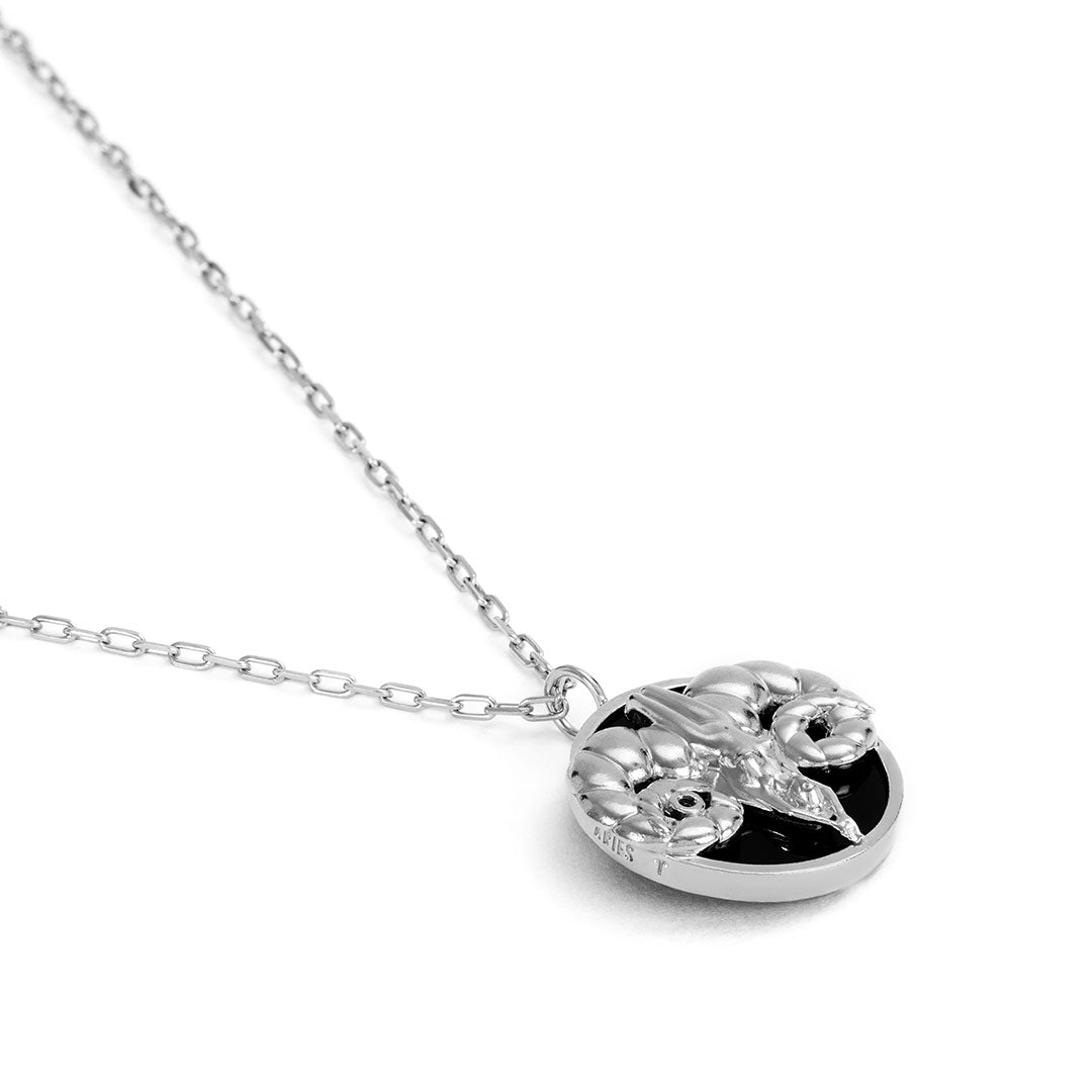 Paola Vilas zodiac necklace of Aries in sterling silver