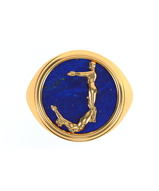 Alphabet Ring in 18k Gold