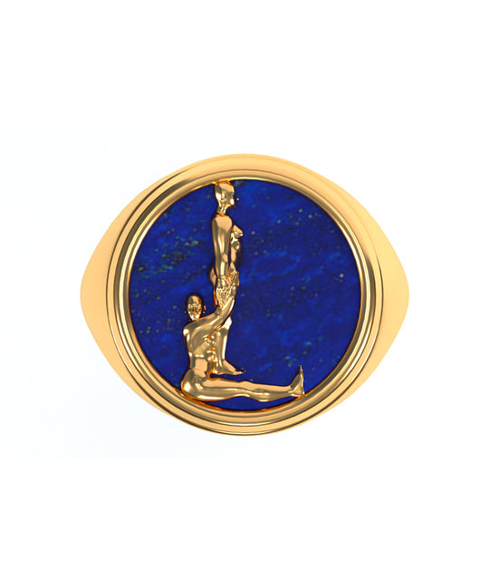 Alphabet Ring in 18k Gold