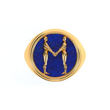 Alphabet Ring in 18k Gold