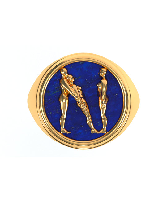 Alphabet Ring in 18k Gold