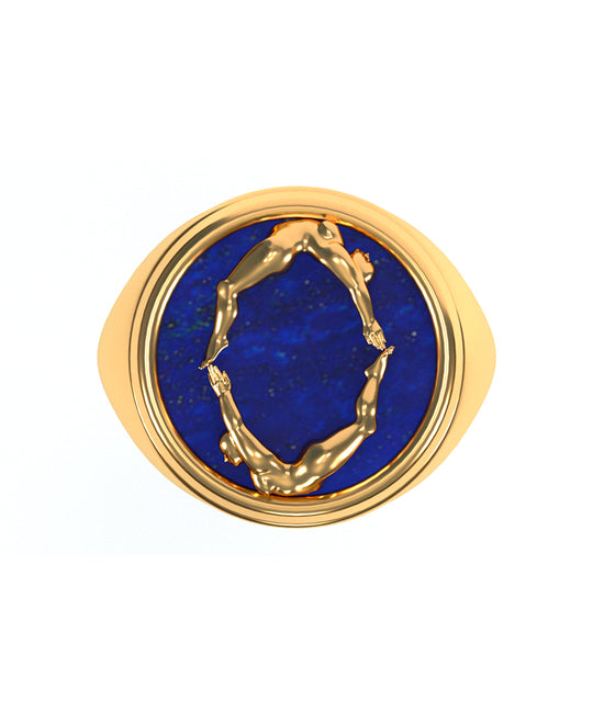 Alphabet Ring in 18k Gold