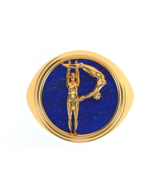 Alphabet Ring in 18k Gold