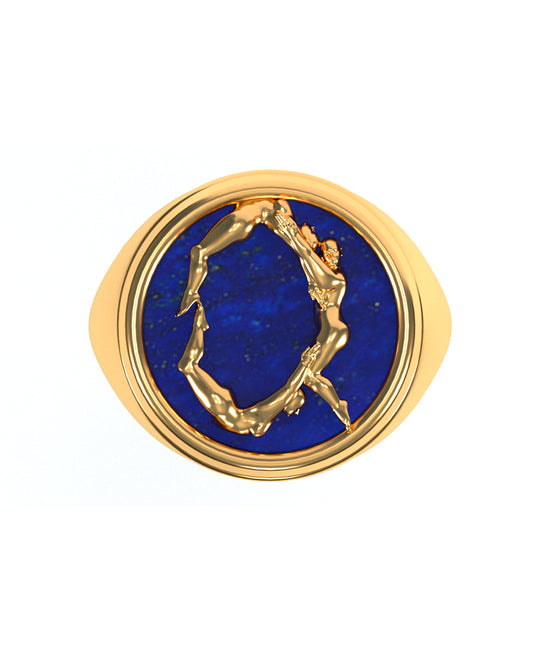 Alphabet Ring in 18k Gold