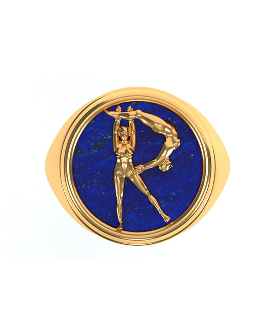 Alphabet Ring in 18k Gold