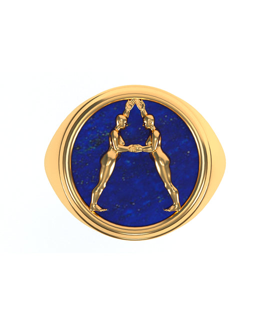 Alphabet Ring in 18k Gold