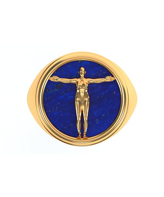 Alphabet Ring in 18k Gold