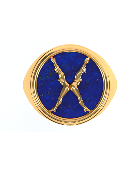 Alphabet Ring in 18k Gold
