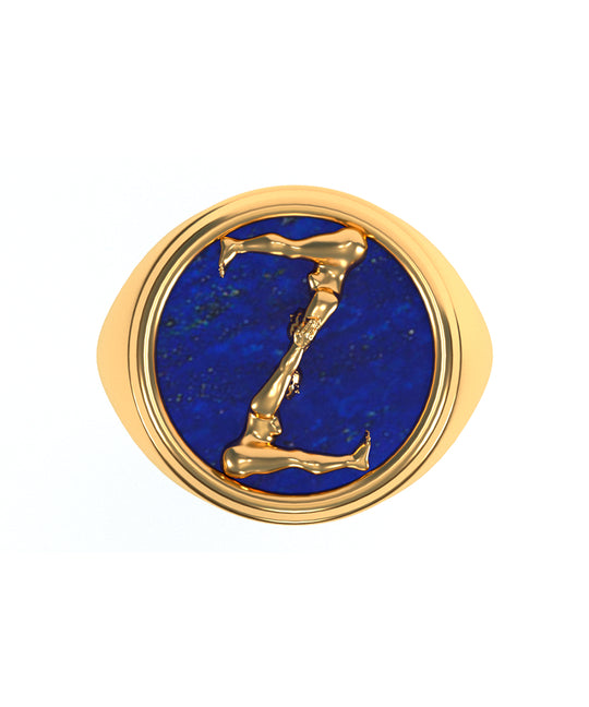 Alphabet Ring in 18k Gold