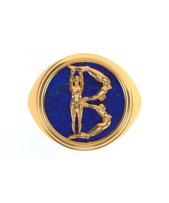 Alphabet Ring in 18k Gold