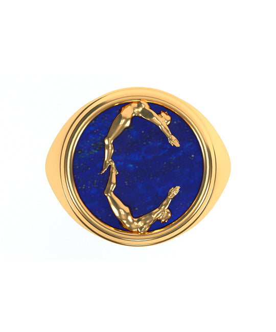 Alphabet Ring in 18k Gold
