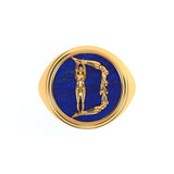 Alphabet Ring in 18k Gold