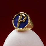 Alphabet Ring in 18k Gold