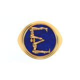 Alphabet Ring in 18k Gold