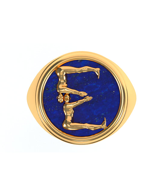 Alphabet Ring in 18k Gold