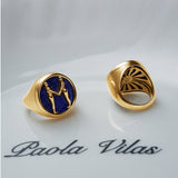 Alphabet Ring in 18k Gold