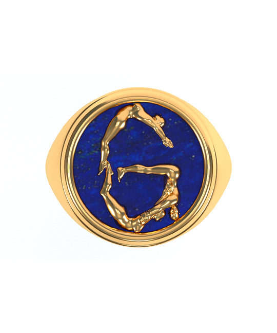 Alphabet Ring in 18k Gold