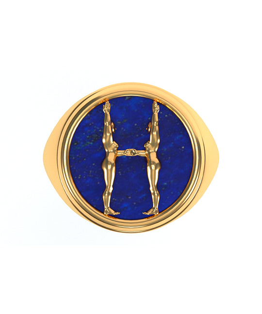 Alphabet Ring in 18k Gold