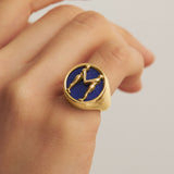 Alphabet Ring in 18k Gold
