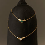 Cleo Emerald in 18k Gold Necklace