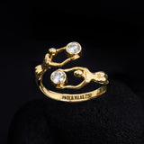 Nós Diamond Ring in 18k Gold