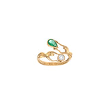Nós Emerald and Diamond Ring in 18k Gold