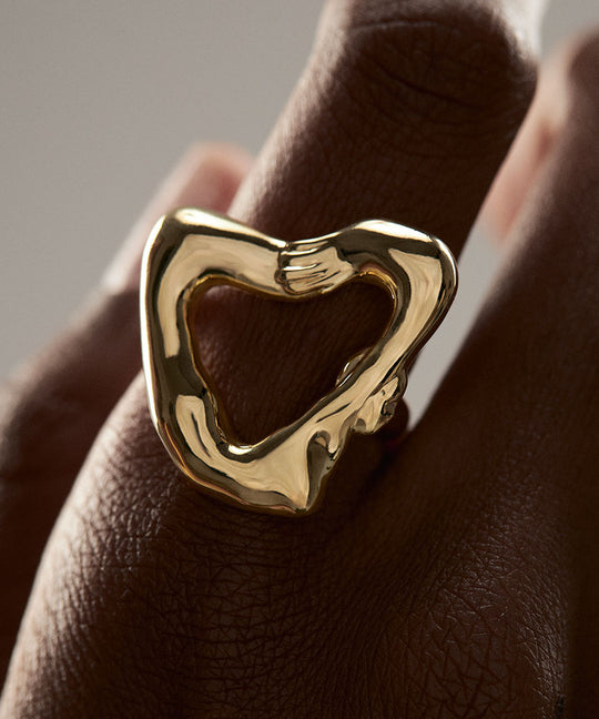 Window Angular Lina Bo Bardi Ring 18k Gold