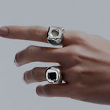 Nami Black Agate Ring