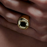 Nami Black Agate Ring