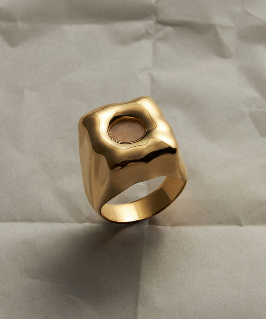 Nami Pink Feldspar Ring