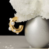 Cosmo White Pearl Hoop Earring