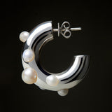 Cosmo White Pearl Hoop Earring