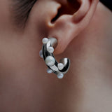 Cosmo White Pearl Hoop Earring
