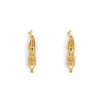 Earrings in 925 silver with 18k gold plating of women's bodies
