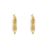Earrings in 925 silver with 18k gold plating of women's bodies