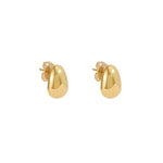 Egg earring in sterling silver with 18k gold plating