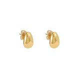 Egg earring in sterling silver with 18k gold plating