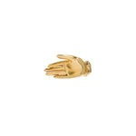 Palm ring in sterling silver with 18k gold plating