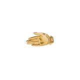 Palm ring in sterling silver with 18k gold plating