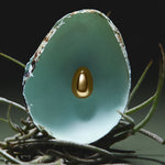 Egg piercing in 18k gold